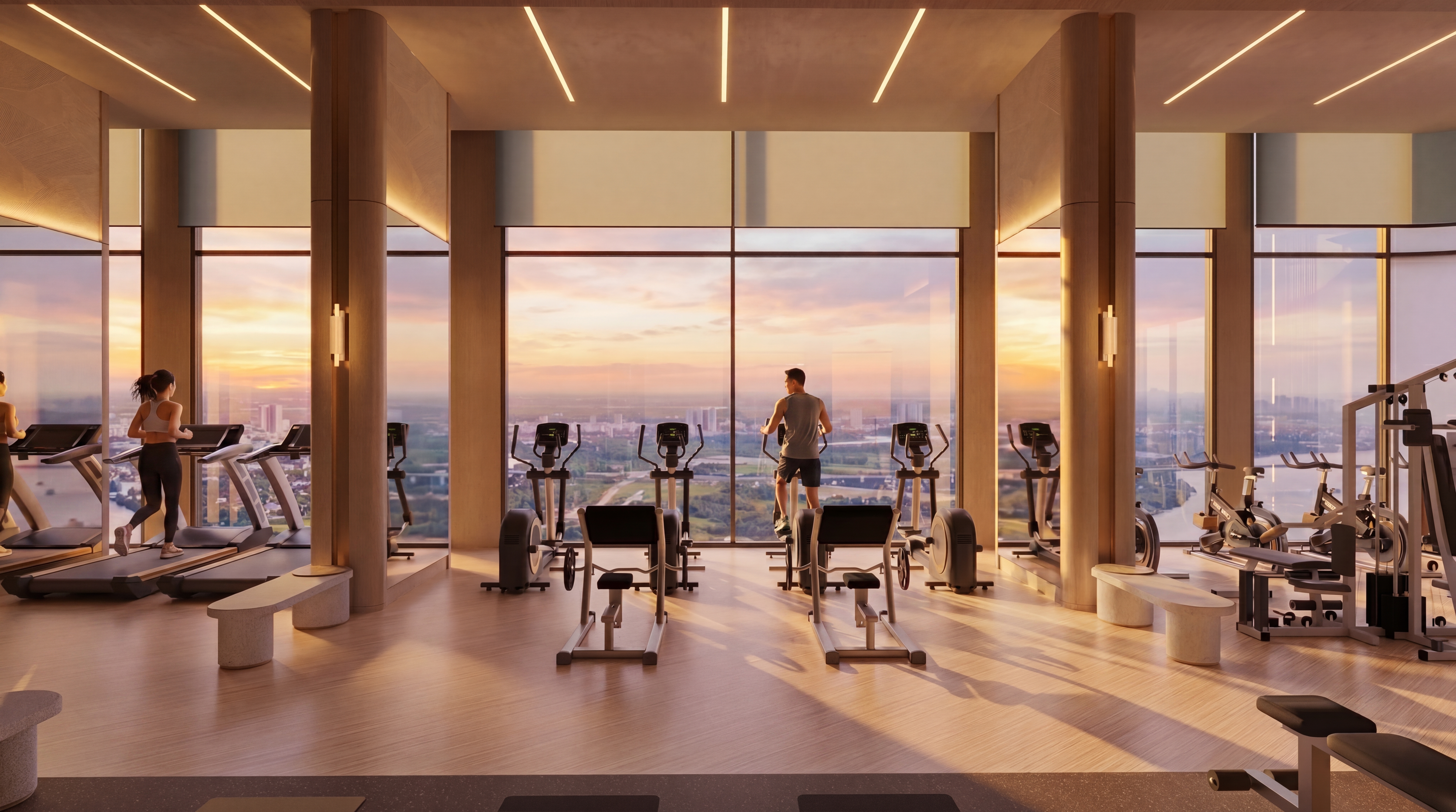 Phòng Gym trang bị hiện đại, tầm nhìn toàn cảnh