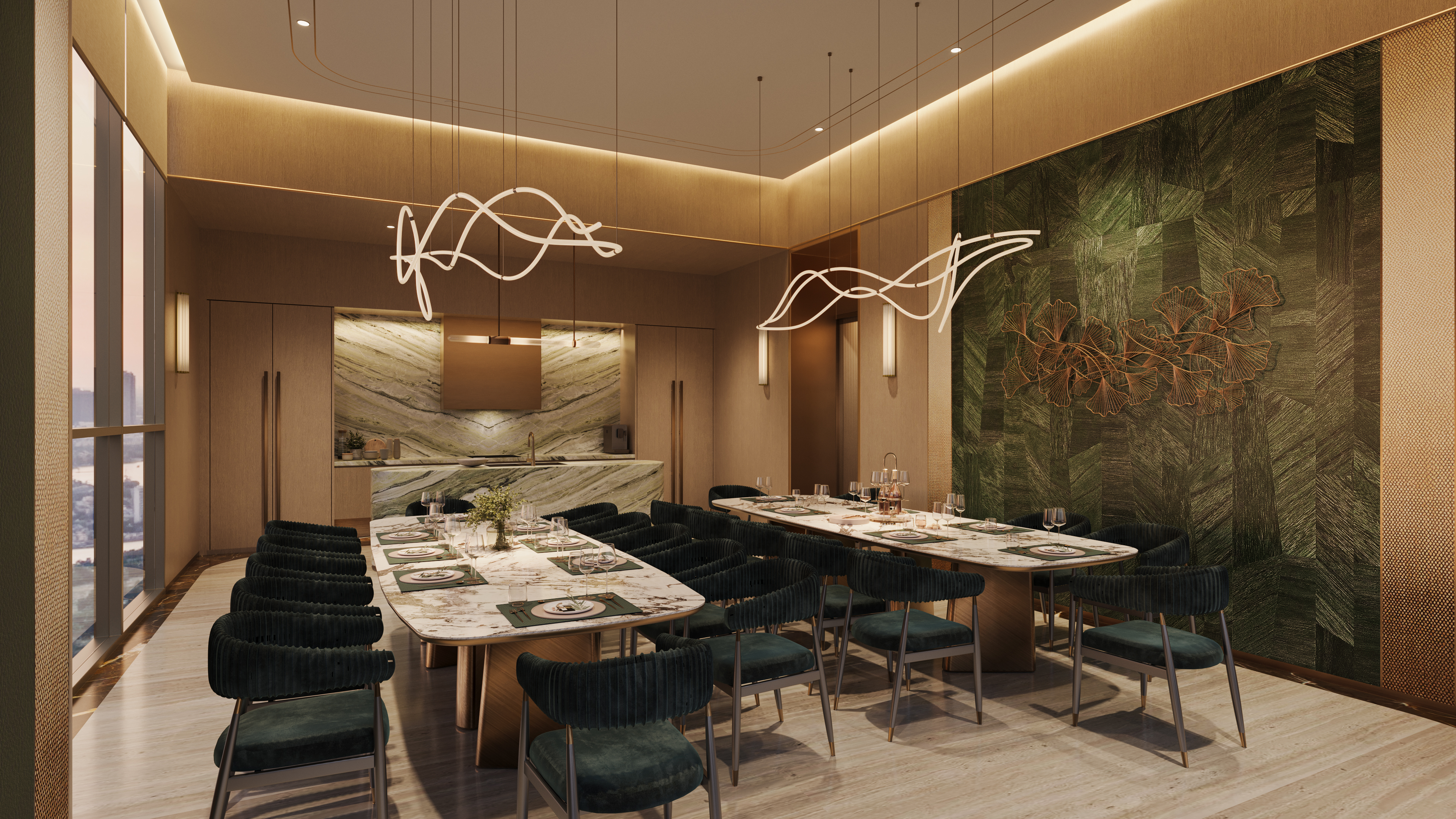 Phòng ăn riêng (private dining) tại khu tiện ích Palm River